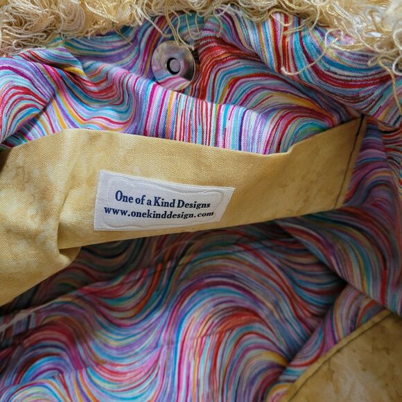 One of a Kind Designs Beach Purse Bamboo Handle - Picture 7 of 10